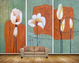 Avikalp MWZ2359 Orange White Tulips Flowers Painting HD Wallpaper Avikalp MWZ2359 Orange White Tulips Flowers Painting HD Wallpaper