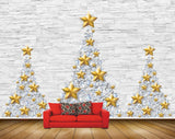 Avikalp MWZ2363 Golden Stars Christmas Trees HD Wallpaper Avikalp MWZ2363 Golden Stars Christmas Trees HD Wallpaper