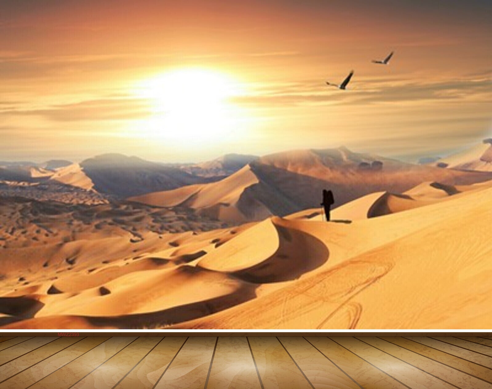 Avikalp MWZ2393 Sun Sandy Man Mountains Birds HD Wallpaper Avikalp MWZ2393 Sun Sandy Man Mountains Birds HD Wallpaper