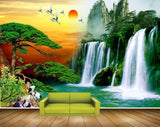 Avikalp MWZ2410 Waterfalls Trees Cranes Sunset Birds Pond River Lake Water Mountains HD Wallpaper Avikalp MWZ2410 Waterfalls Trees Cranes Sunset Birds Pond River Lake Water Mountains HD Wallpaper