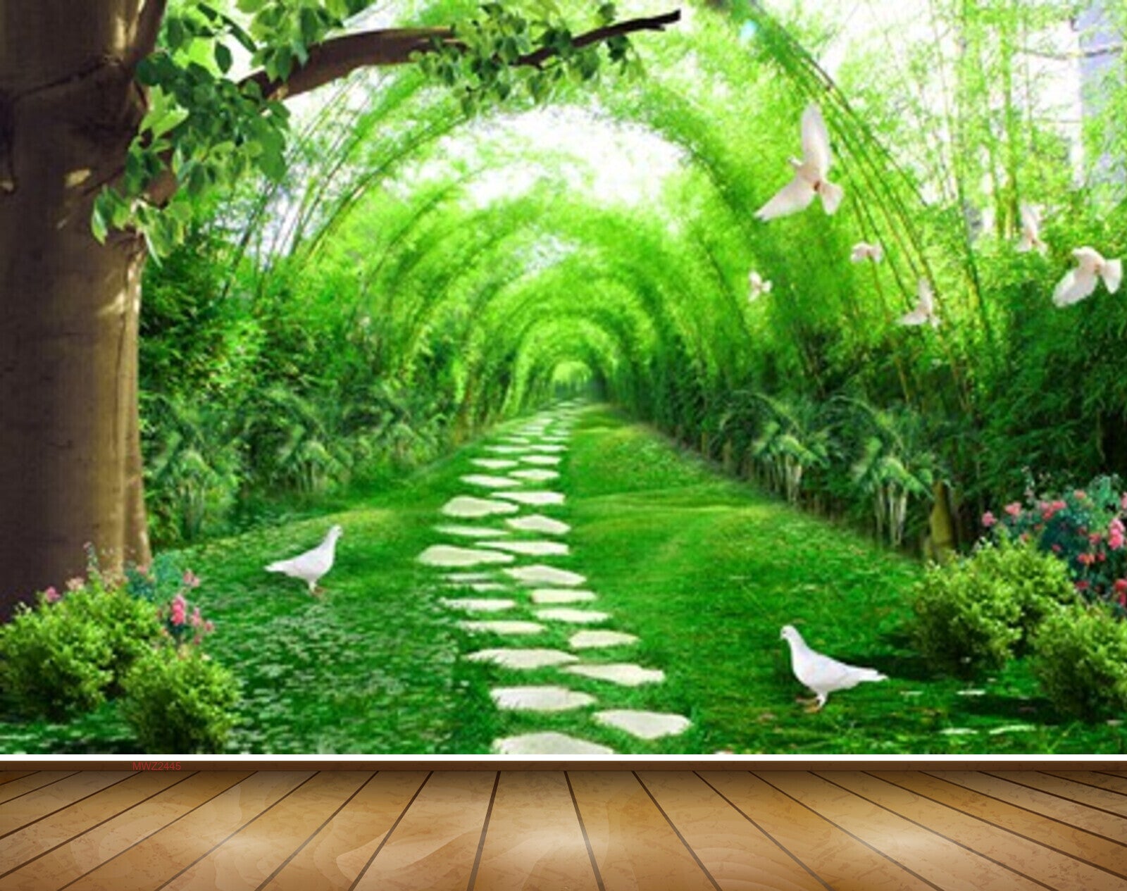 Avikalp MWZ2445 Trees Birds Flowers Grass Branches HD Wallpaper Avikalp MWZ2445 Trees Birds Flowers Grass Branches HD Wallpaper
