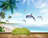 Avikalp MWZ2503 Sea Dolphins Coconut Trees Beach Water Ocean HD Wallpaper Avikalp MWZ2503 Sea Dolphins Coconut Trees Beach Water Ocean HD Wallpaper