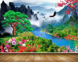 Avikalp MWZ2505 Mountains Birds Trees Flowers Pond River Lake Water Butterfly boats HD Wallpaper Avikalp MWZ2505 Mountains Birds Trees Flowers Pond River Lake Water Butterfly boats HD Wallpaper
