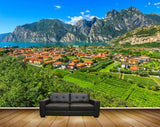 Avikalp MWZ2537 Mountains Houses Trees River Clouds water Lake HD Wallpaper Avikalp MWZ2537 Mountains Houses Trees River Clouds water Lake HD Wallpaper