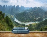 Avikalp MWZ2543 Mountains Trees River Boat Houses Water River Lake HD Wallpaper Avikalp MWZ2543 Mountains Trees River Boat Houses Water River Lake HD Wallpaper