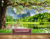 Avikalp MWZ2563 Trees Pond River Lake Water Deers Mountains Grass Flowers Forest HD Wallpaper Avikalp MWZ2563 Trees Pond River Lake Water Deers Mountains Grass Flowers Forest HD Wallpaper