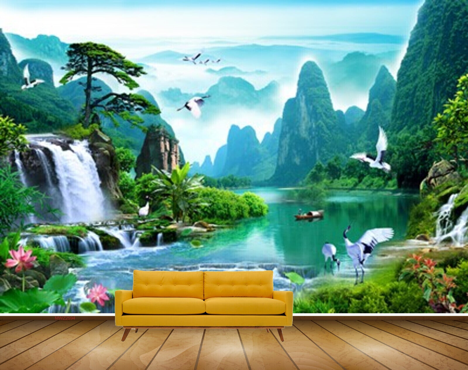 Avikalp MWZ2594 Mountains Waterfalls Pond River Water Birds Flowers Plants Boat Cranes Trees HD Wallpaper Avikalp MWZ2594 Mountains Waterfalls Pond River Water Birds Flowers Plants Boat Cranes Trees HD Wallpaper