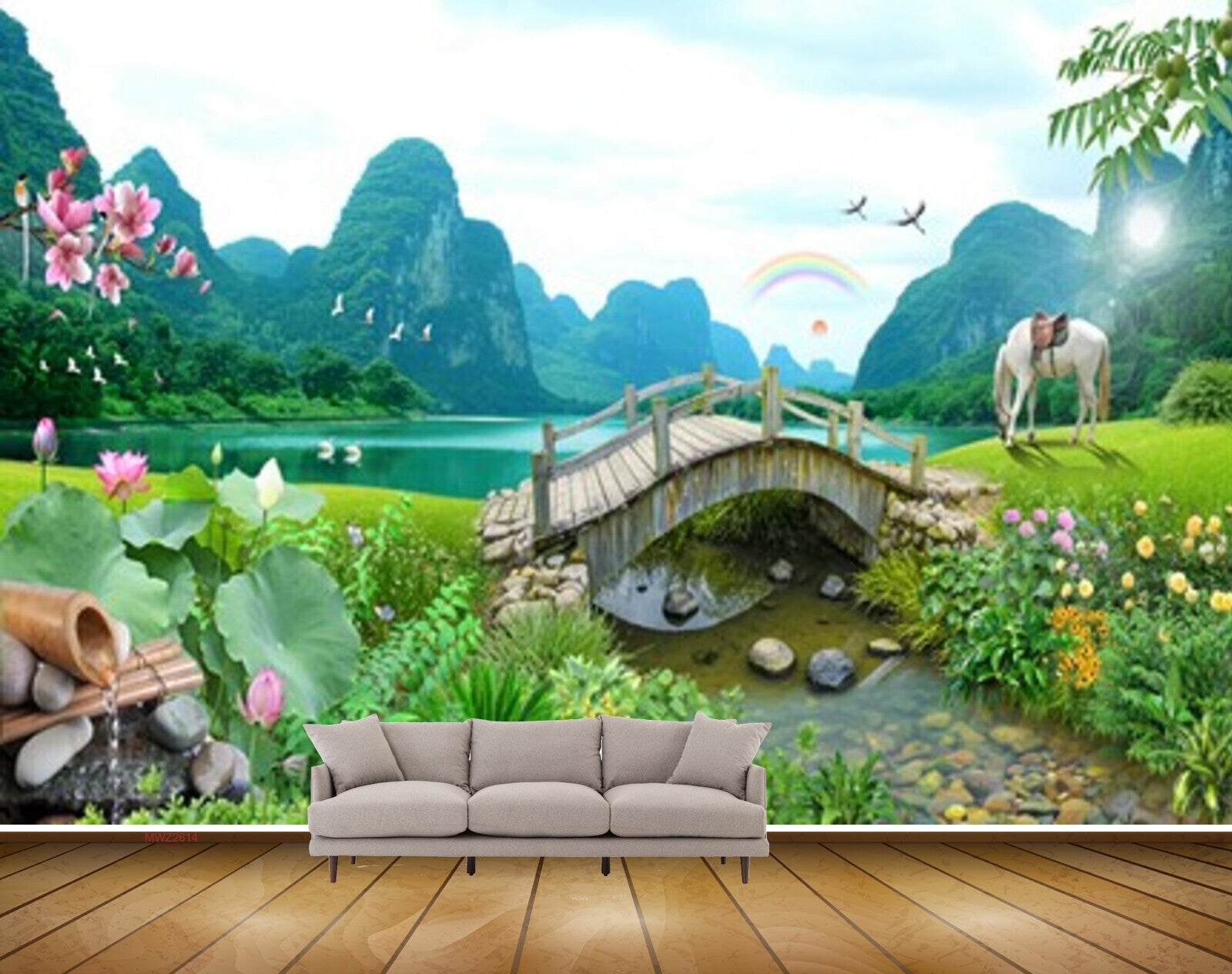 Avikalp MWZ2614 Trees Horse Flowers Rainbow Culvert Bridge Sun Plants Birds Mountains River Pond Water Lake HD Wallpaper Avikalp MWZ2614 Trees Horse Flowers Rainbow Culvert Bridge Sun Plants Birds Mountains River Pond Water Lake HD Wallpaper