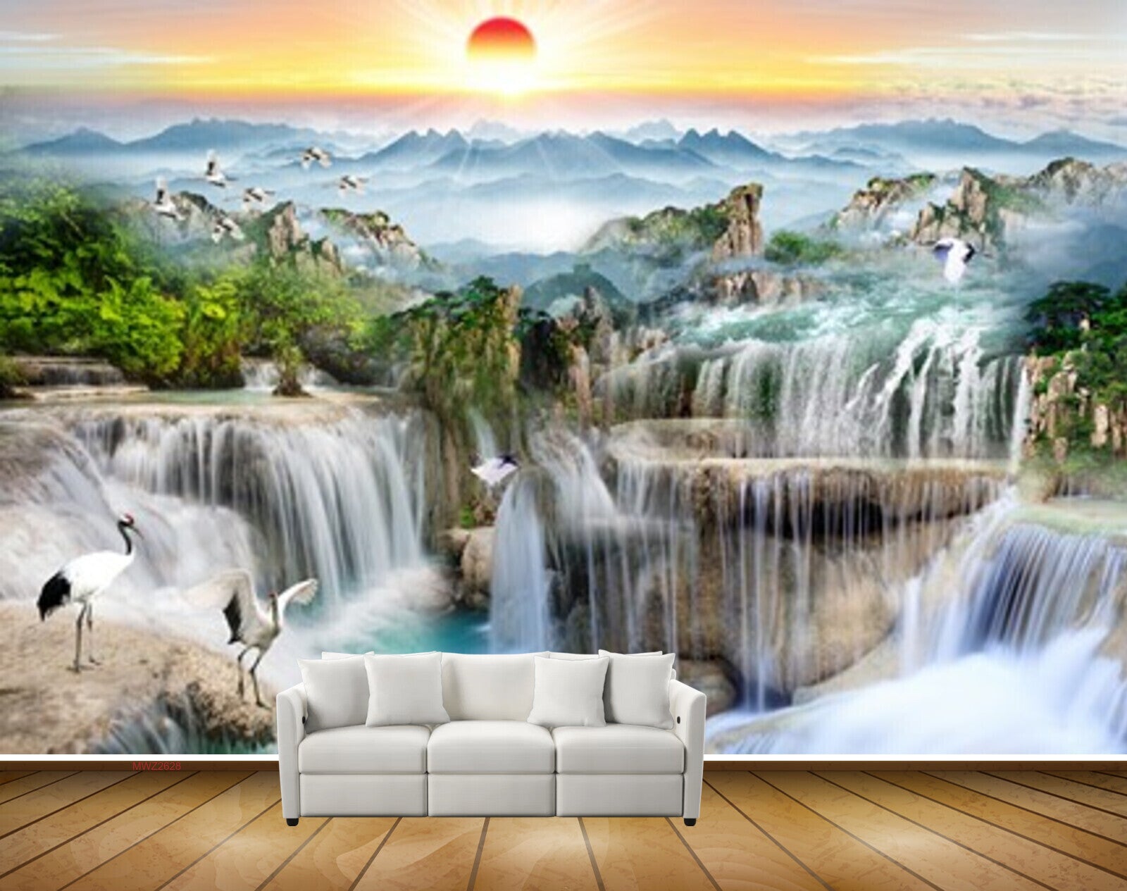 Avikalp MWZ2628 Sunset Sunrise Mountains Clouds Waterfalls Trees Cranes Pond River Lake Water HD Wallpaper Avikalp MWZ2628 Sunset Sunrise Mountains Clouds Waterfalls Trees Cranes Pond River Lake Water HD Wallpaper