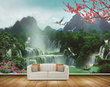 Avikalp MWZ2643 Mountains Trees Pink Flowers Birds Waterfalls River Pond Water HD Wallpaper Avikalp MWZ2643 Mountains Trees Pink Flowers Birds Waterfalls River Pond Water HD Wallpaper
