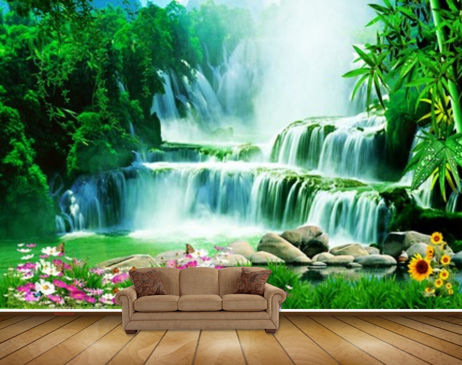 Avikalp MWZ2655 Waterfalls Pink Yellow Flowers Trees Plamts Grass River Lake Water HD Wallpaper Avikalp MWZ2655 Waterfalls Pink Yellow Flowers Trees Plamts Grass River Lake Water HD Wallpaper