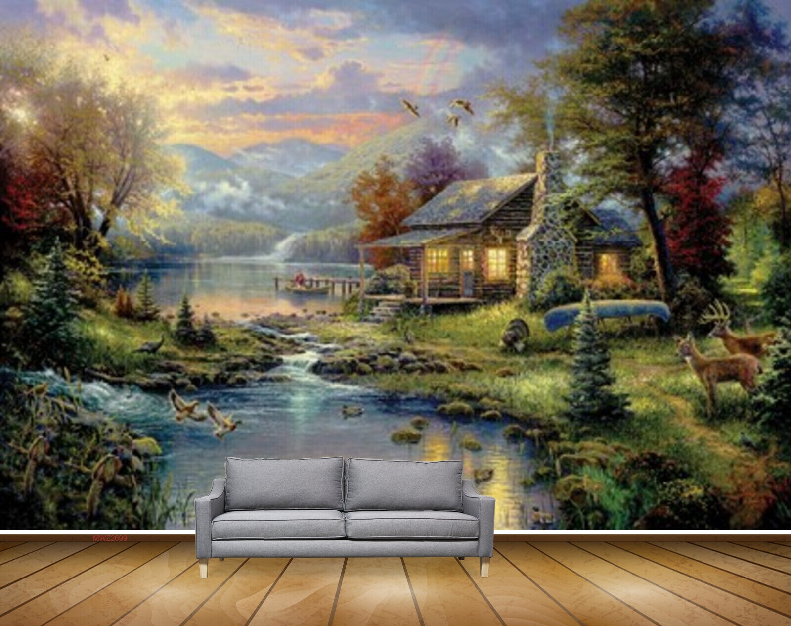 Avikalp MWZ2699 Trees River Pond Water Houses Clouds Mountains Rainbow Ducks Deers Grass Garden HD Wallpaper Avikalp MWZ2699 Trees River Pond Water Houses Clouds Mountains Rainbow Ducks Deers Grass Garden HD Wallpaper