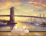 Avikalp MWZ2747 Clouds Bridge Buildings Ship River Water Painting HD Wallpaper Avikalp MWZ2747 Clouds Bridge Buildings Ship River Water Painting HD Wallpaper