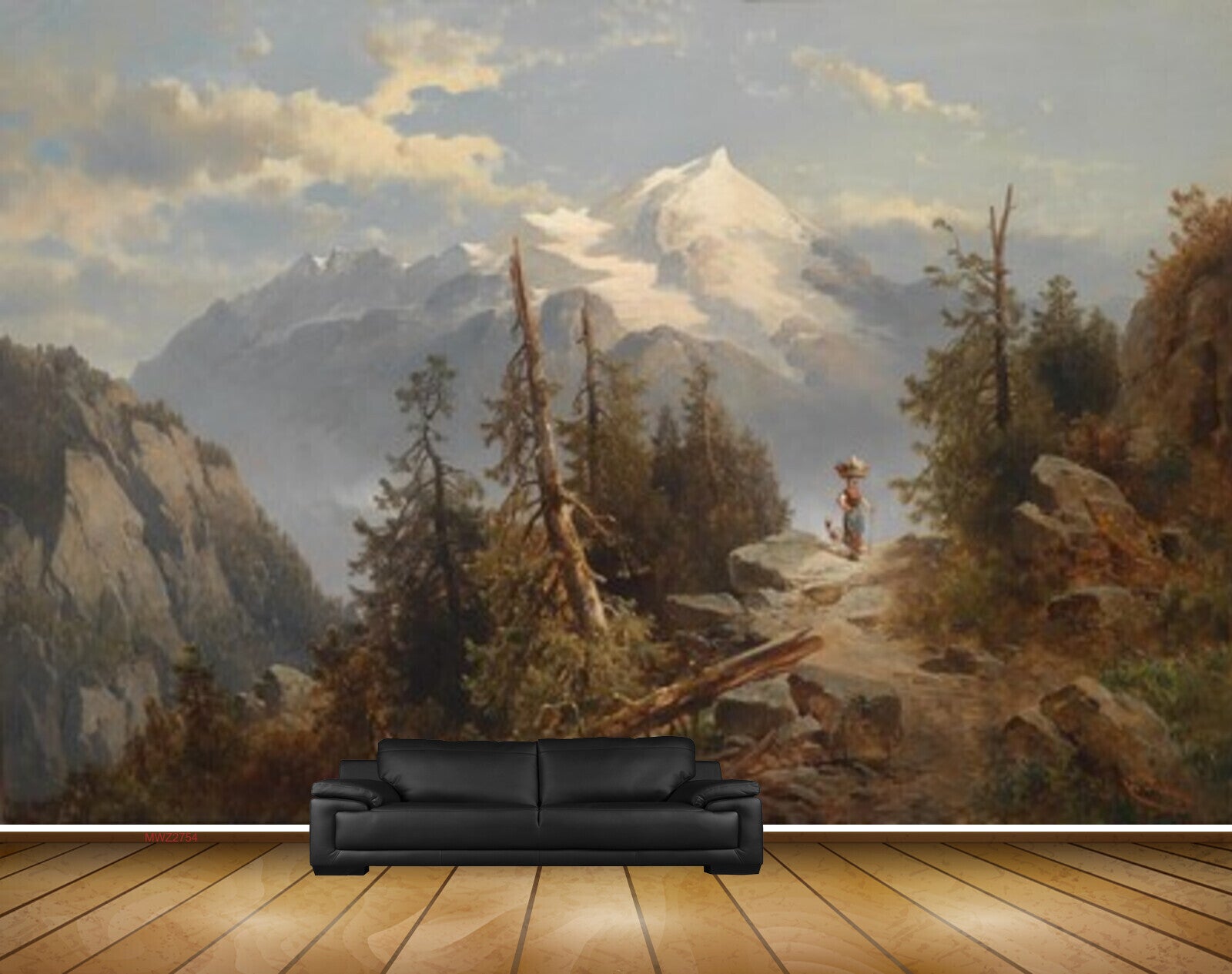 Avikalp MWZ2754 Clouds Mountains Trees Lady Stones Painting HD Wallpaper Avikalp MWZ2754 Clouds Mountains Trees Lady Stones Painting HD Wallpaper