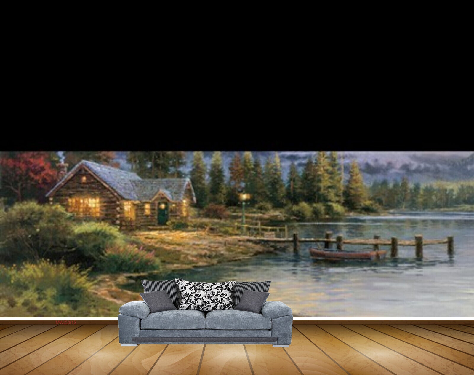 Avikalp MWZ2812 Clouds Trees House Lake Water Mountains Wooden Boat Grass Plants Painting HD Wallpaper Avikalp MWZ2812 Clouds Trees House Lake Water Mountains Wooden Boat Grass Plants Painting HD Wallpaper