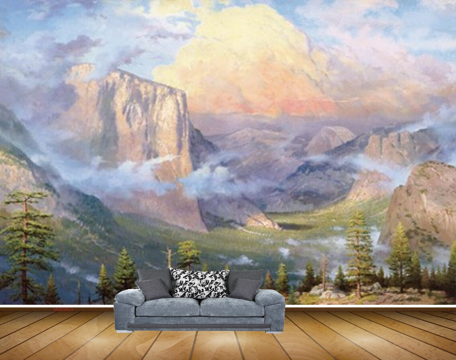 Avikalp MWZ2823 Clouds Mountains Trees Grass Forest Painting HD Wallpaper Avikalp MWZ2823 Clouds Mountains Trees Grass Forest Painting HD Wallpaper