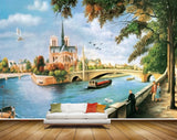 Avikalp MWZ2828 Lake River Water Trees Boat Building Birds People Bridge Ducks Swanes City Painting HD Wallpaper Avikalp MWZ2828 Lake River Water Trees Boat Building Birds People Bridge Ducks Swanes City Painting HD Wallpaper