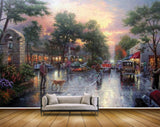 Avikalp MWZ2884 Clouds Trees Buildings Houses People Dog Road Bike Cars City Painting HD Wallpaper Avikalp MWZ2884 Clouds Trees Buildings Houses People Dog Road Bike Cars City Painting HD Wallpaper