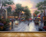 Avikalp MWZ2884 Clouds Trees Buildings Houses People Dog Road Bike Cars City Painting HD Wallpaper Avikalp MWZ2884 Clouds Trees Buildings Houses People Dog Road Bike Cars City Painting HD Wallpaper