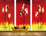 Avikalp MWZ2907 Red Yellow White Tulip Flowers Painting HD Wallpaper Avikalp MWZ2907 Red Yellow White Tulip Flowers Painting HD Wallpaper
