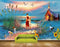 Avikalp MWZ2934 Sky Trees Flowers House People Boat Deers Sand Sea Water Ocean Plants Kids Painting HD Wallpaper