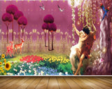 Avikalp MWZ2948 Trees Red Yellow Purple White Flowers Deers Cradle Couples Plants Birds Parrot Painting HD Wallpaper Avikalp MWZ2948 Trees Red Yellow Purple White Flowers Deers Cradle Couples Plants Birds Parrot Painting HD Wallpaper