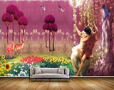Avikalp MWZ2948 Trees Red Yellow Purple White Flowers Deers Cradle Couples Plants Birds Parrot Painting HD Wallpaper Avikalp MWZ2948 Trees Red Yellow Purple White Flowers Deers Cradle Couples Plants Birds Parrot Painting HD Wallpaper