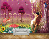 Avikalp MWZ2948 Trees Red Yellow Purple White Flowers Deers Cradle Couples Plants Birds Parrot Painting HD Wallpaper Avikalp MWZ2948 Trees Red Yellow Purple White Flowers Deers Cradle Couples Plants Birds Parrot Painting HD Wallpaper
