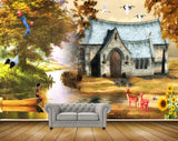 Avikalp MWZ2950 Trees Birds Houses Sunflowers Deers Boat Grass River Lake Pond Water Kid Fishing Rod Painting HD Wallpaper Avikalp MWZ2950 Trees Birds Houses Sunflowers Deers Boat Grass River Lake Pond Water Kid Fishing Rod Painting HD Wallpaper