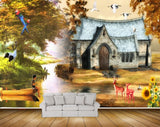 Avikalp MWZ2950 Trees Birds Houses Sunflowers Deers Boat Grass River Lake Pond Water Kid Fishing Rod Painting HD Wallpaper Avikalp MWZ2950 Trees Birds Houses Sunflowers Deers Boat Grass River Lake Pond Water Kid Fishing Rod Painting HD Wallpaper