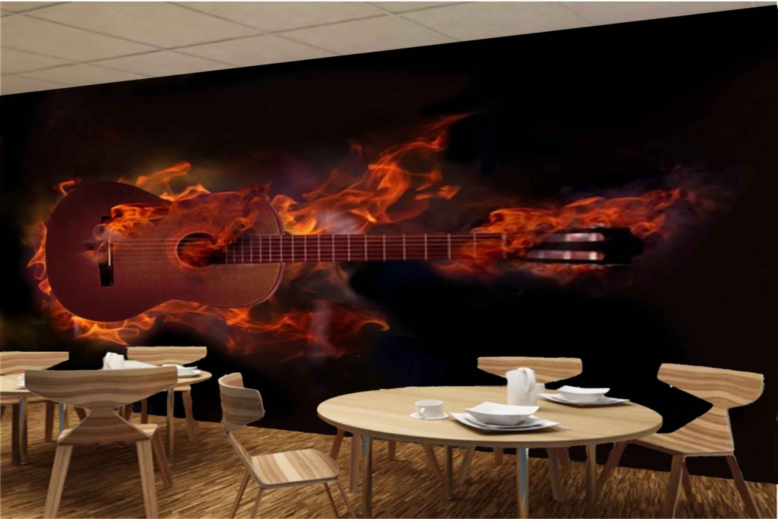 Avikalp MWZ2978 Guitar Firing HD Wallpaper for Cafe Restaurant Avikalp MWZ2978 Guitar Firing HD Wallpaper for Cafe Restaurant