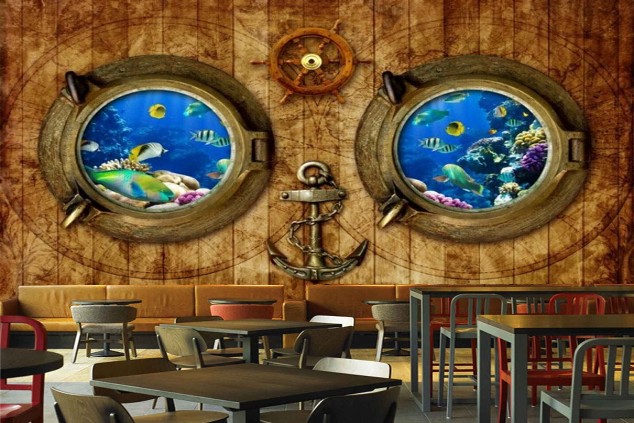 Avikalp MWZ3014 Arrow Chakra Fishes Stones HD Wallpaper for Cafe Restaurant Avikalp MWZ3014 Arrow Chakra Fishes Stones HD Wallpaper for Cafe Restaurant