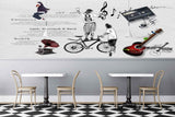 Avikalp MWZ3093 Teenage People Cycle Guitar Music HD Wallpaper for Cafe Restaurant Avikalp MWZ3093 Teenage People Cycle Guitar Music HD Wallpaper for Cafe Restaurant