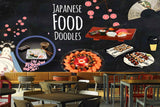 Avikalp MWZ3113 Japanese Food Doodles Food Meat Drinks HD Wallpaper for Cafe Restaurant Avikalp MWZ3113 Japanese Food Doodles Food Meat Drinks HD Wallpaper for Cafe Restaurant