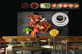 Avikalp MWZ3177 Meat Tomatoes Herbs Tea HD Wallpaper for Cafe Restaurant Avikalp MWZ3177 Meat Tomatoes Herbs Tea HD Wallpaper for Cafe Restaurant