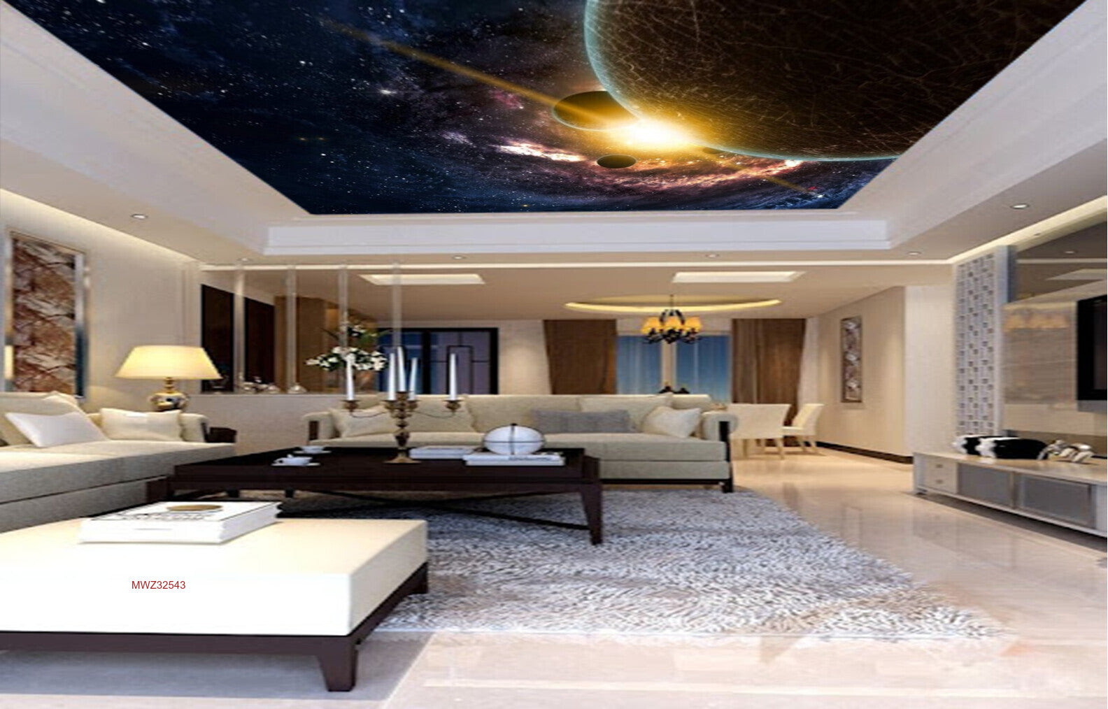 Avikalp MWZ3254 Solar System Sun Moon Earth HD Wallpaper for Ceiling Avikalp MWZ3254 Solar System Sun Moon Earth HD Wallpaper for Ceiling