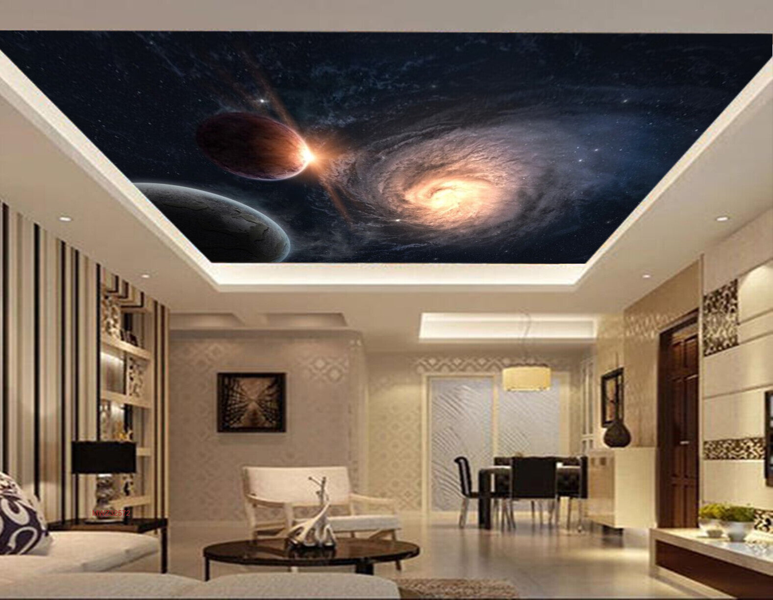 Avikalp MWZ3257 Solar System Earth Moon Sun HD Wallpaper for Ceiling Avikalp MWZ3257 Solar System Earth Moon Sun HD Wallpaper for Ceiling