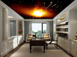 Avikalp MWZ3272 Black Orange Sun Firing HD Wallpaper for Ceiling Avikalp MWZ3272 Black Orange Sun Firing HD Wallpaper for Ceiling