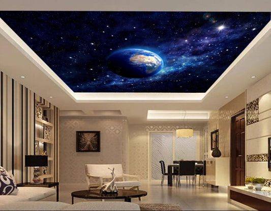 Avikalp MWZ3345 Earth Stars Space HD Wallpaper for Ceiling