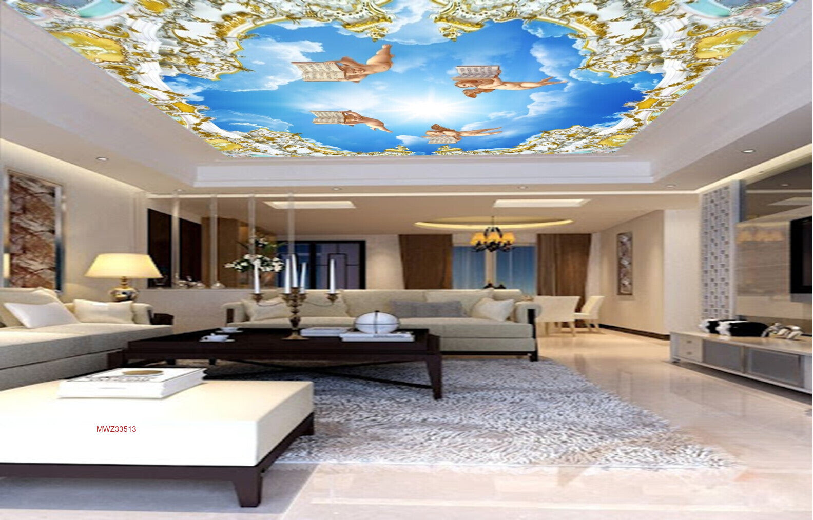 Avikalp MWZ3351 Clouds Babies Books Architecture HD Wallpaper for Ceiling Avikalp MWZ3351 Clouds Babies Books Architecture HD Wallpaper for Ceiling