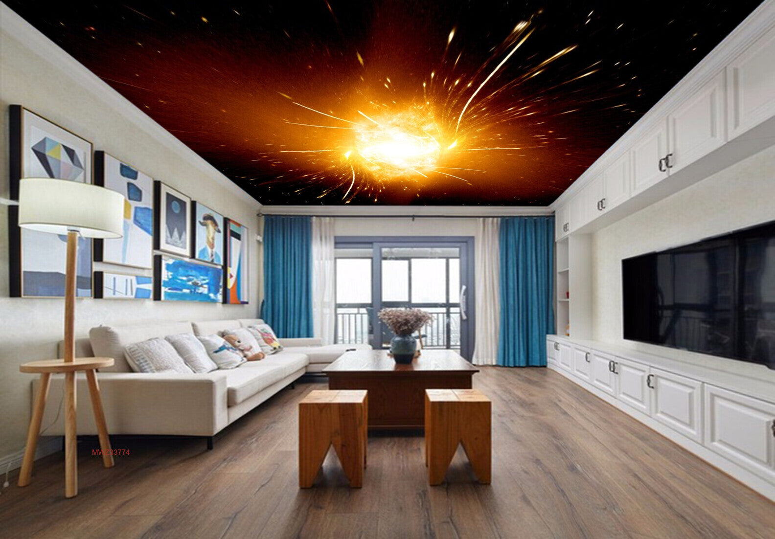Avikalp MWZ3377 Galaxy Shing Sun HD Wallpaper for Ceiling Avikalp MWZ3377 Galaxy Shing Sun HD Wallpaper for Ceiling