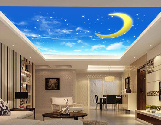 Avikalp MWZ3452 Sky Clouds Stars Moon HD Wallpaper for Ceiling