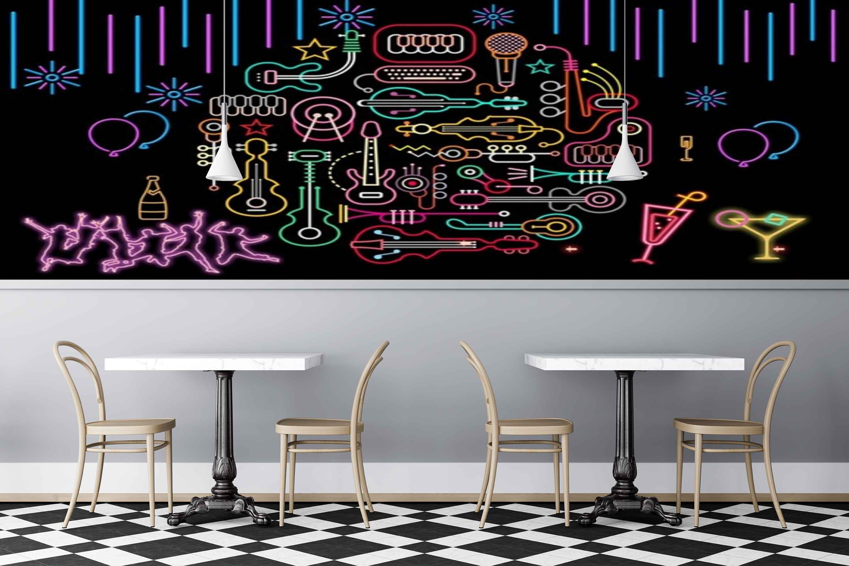 Avikalp MWZ3459 Guitars Musical Instruments Drinks HD Wallpaper for Disco Club Karaoke Avikalp MWZ3459 Guitars Musical Instruments Drinks HD Wallpaper for Disco Club Karaoke