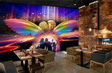 Avikalp MWZ3473 Rainbow Coloured Feathers Mic Singers Popcorn HD Wallpaper for Disco Club Karaoke Avikalp MWZ3473 Rainbow Coloured Feathers Mic Singers Popcorn HD Wallpaper for Disco Club Karaoke