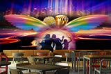 Avikalp MWZ3473 Rainbow Coloured Feathers Mic Singers Popcorn HD Wallpaper for Disco Club Karaoke Avikalp MWZ3473 Rainbow Coloured Feathers Mic Singers Popcorn HD Wallpaper for Disco Club Karaoke