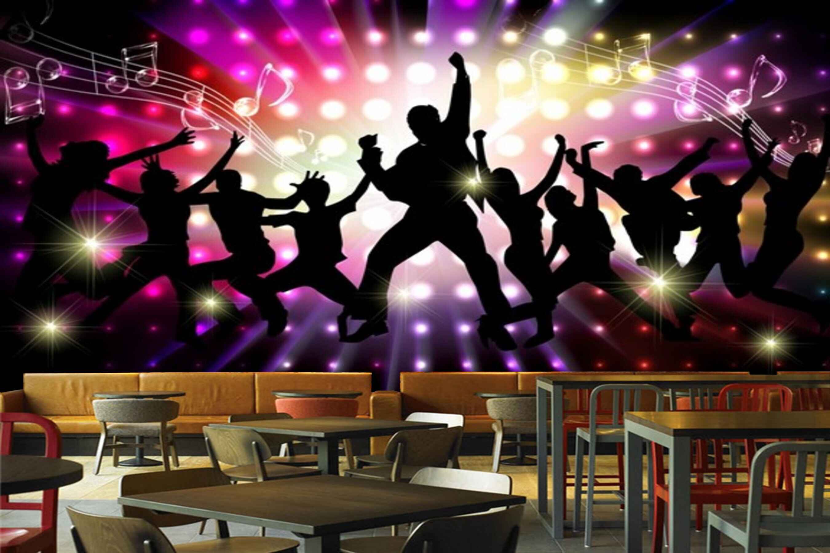 Avikalp MWZ3480 Music Singing Dancing Show Stars HD Wallpaper for Disco Club Karaoke Avikalp MWZ3480 Music Singing Dancing Show Stars HD Wallpaper for Disco Club Karaoke