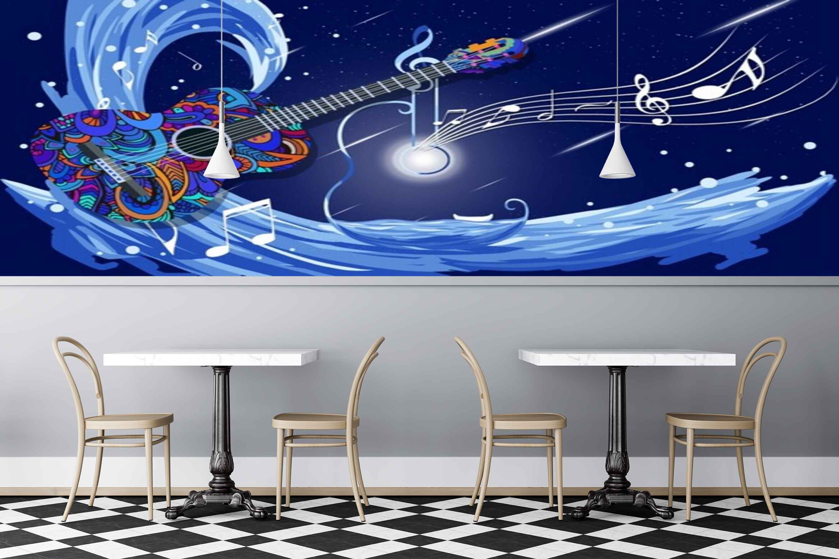 Avikalp MWZ3482 Guitar Music Signs Waves HD Wallpaper for Disco Club Karaoke Avikalp MWZ3482 Guitar Music Signs Waves HD Wallpaper for Disco Club Karaoke