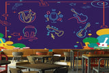 Avikalp MWZ3506 Colourful Musical Instruments HD Wallpaper for Disco Club Karaoke Avikalp MWZ3506 Colourful Musical Instruments HD Wallpaper for Disco Club Karaoke
