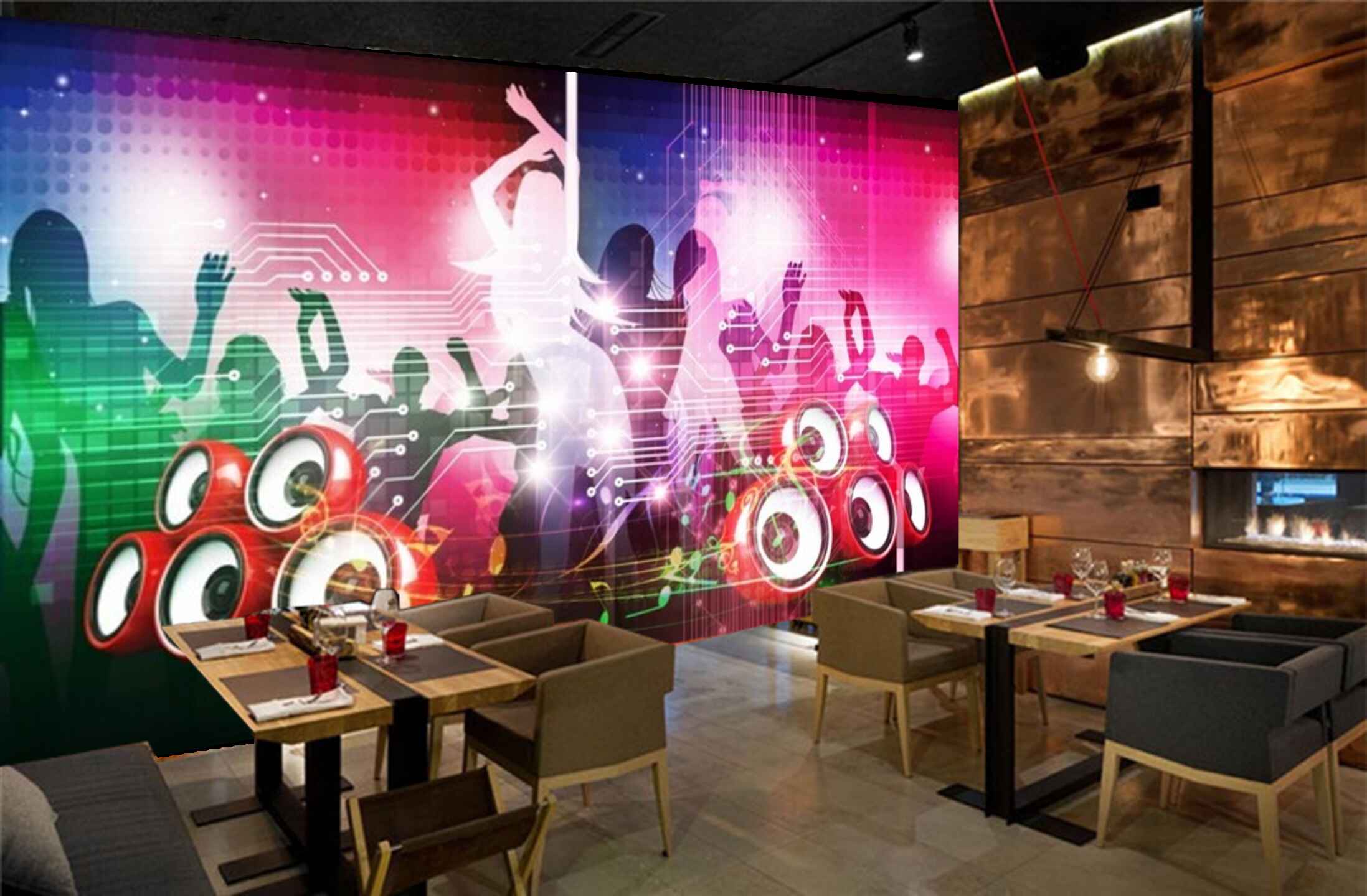 Avikalp MWZ3511 Singers Dancers Music Instruments HD Wallpaper for Disco Club Karaoke Avikalp MWZ3511 Singers Dancers Music Instruments HD Wallpaper for Disco Club Karaoke