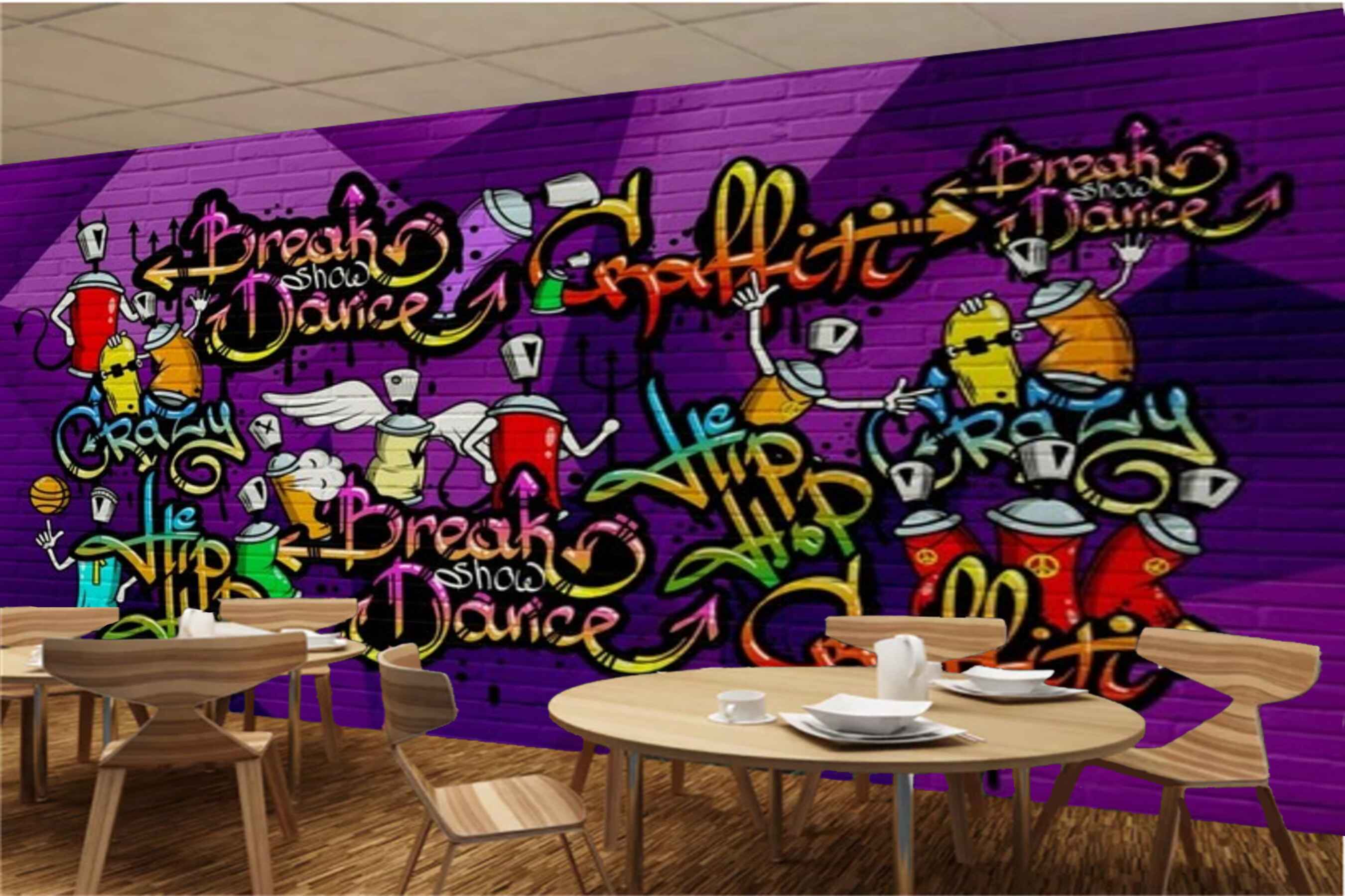 Avikalp MWZ3516 Break Dance Hip Hop Craffito Music HD Wallpaper for Disco Club Karaoke Avikalp MWZ3516 Break Dance Hip Hop Craffito Music HD Wallpaper for Disco Club Karaoke